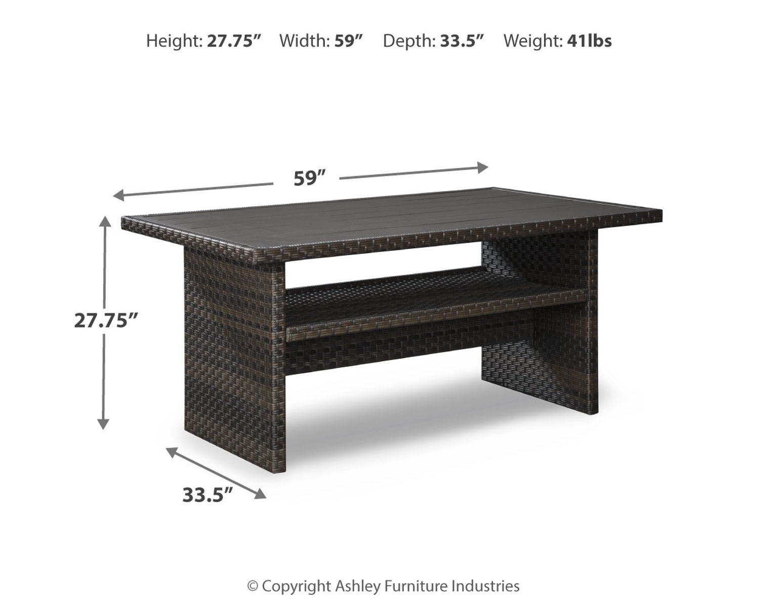 Easy Isle - RECT Multi-Use Table - Dark Brown / Beige - Image 4