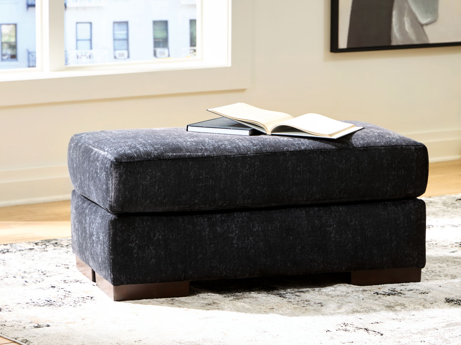Whitmore Manor - Ottoman - Black Pearl - Image 4