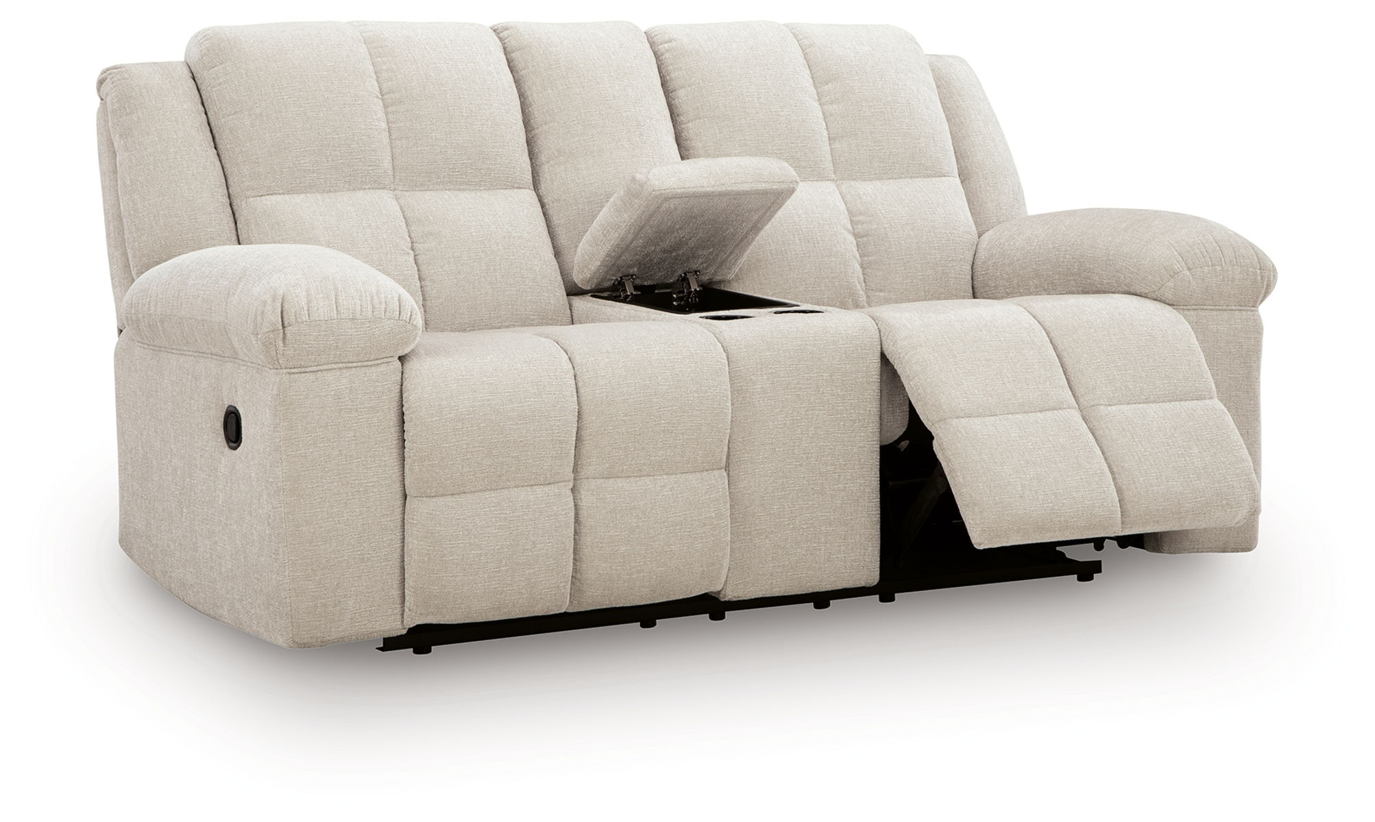 Orlen - Double Reclining Loveseat With Console - Winter - Image 3