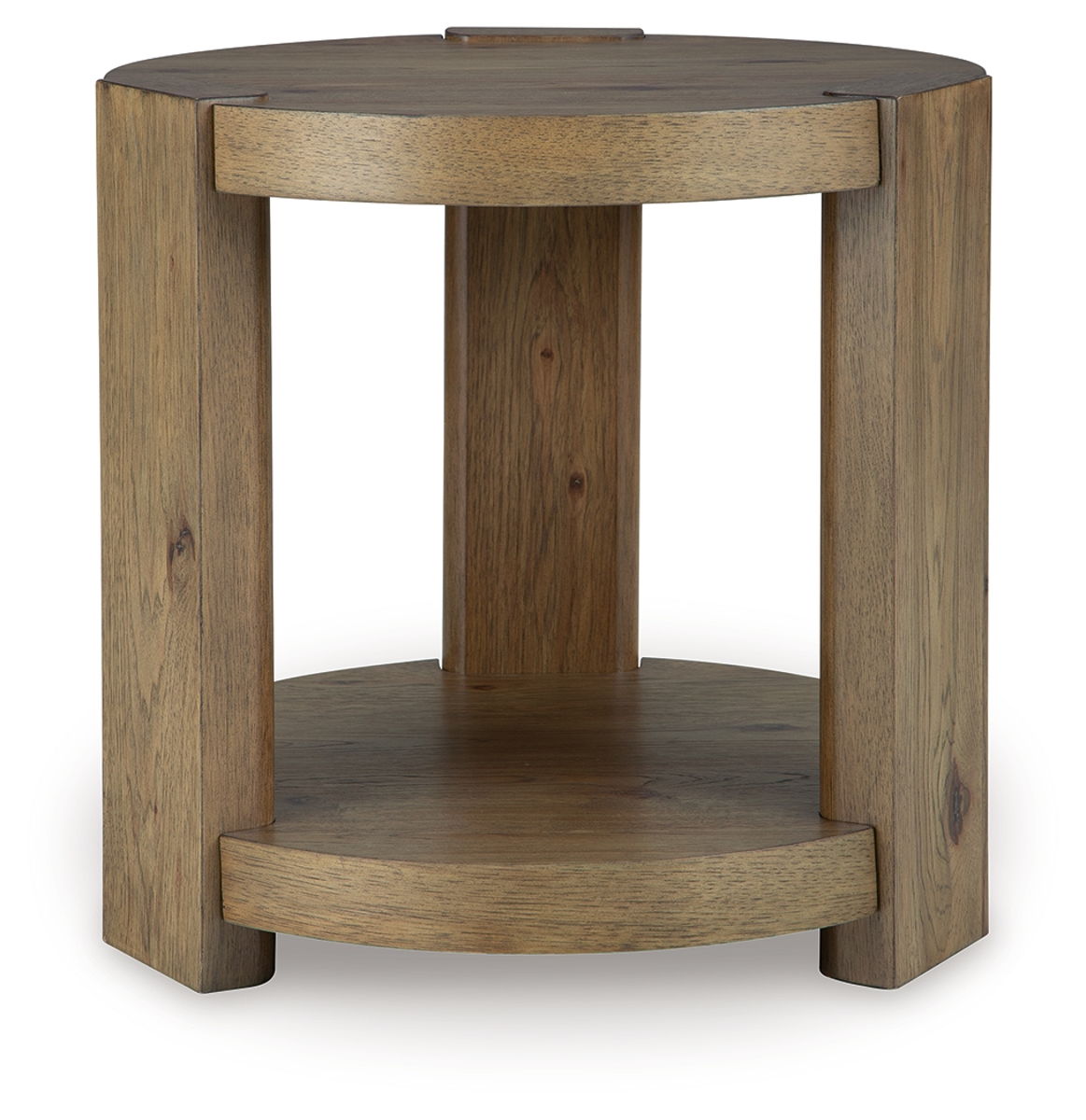 Flangren - Round End Table - Light Brown - Image 3