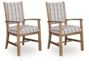 Ridgester - Dining Upholstered Arm Chair (Set of 2) - Light Brown