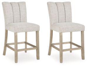 Larawyn - Upholstered Barstool (Set of 2) - Bisque