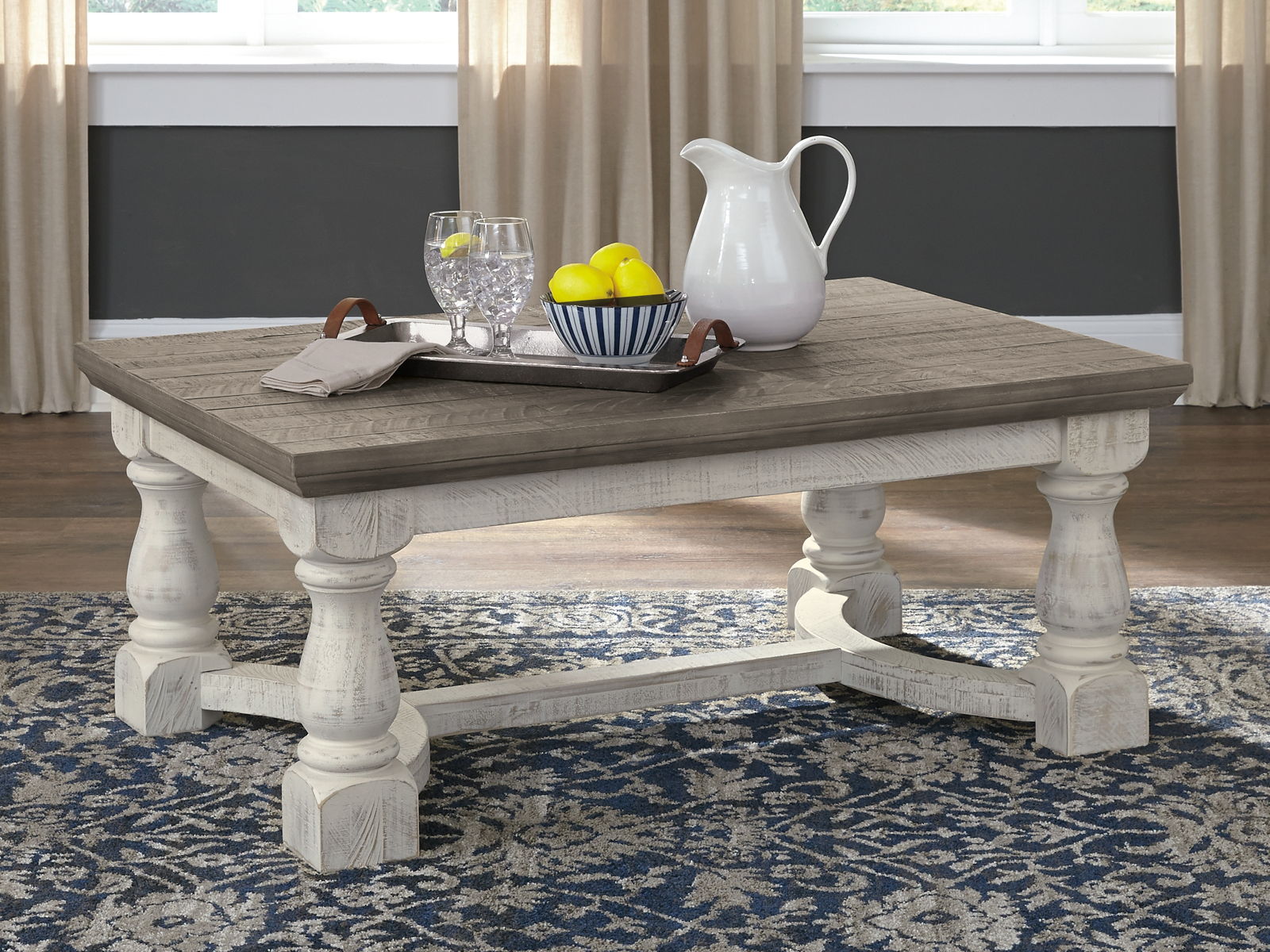 Havalance - Rectangular Cocktail Table - Gray / White - Image 4