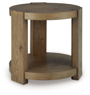 Flangren - Round End Table - Light Brown