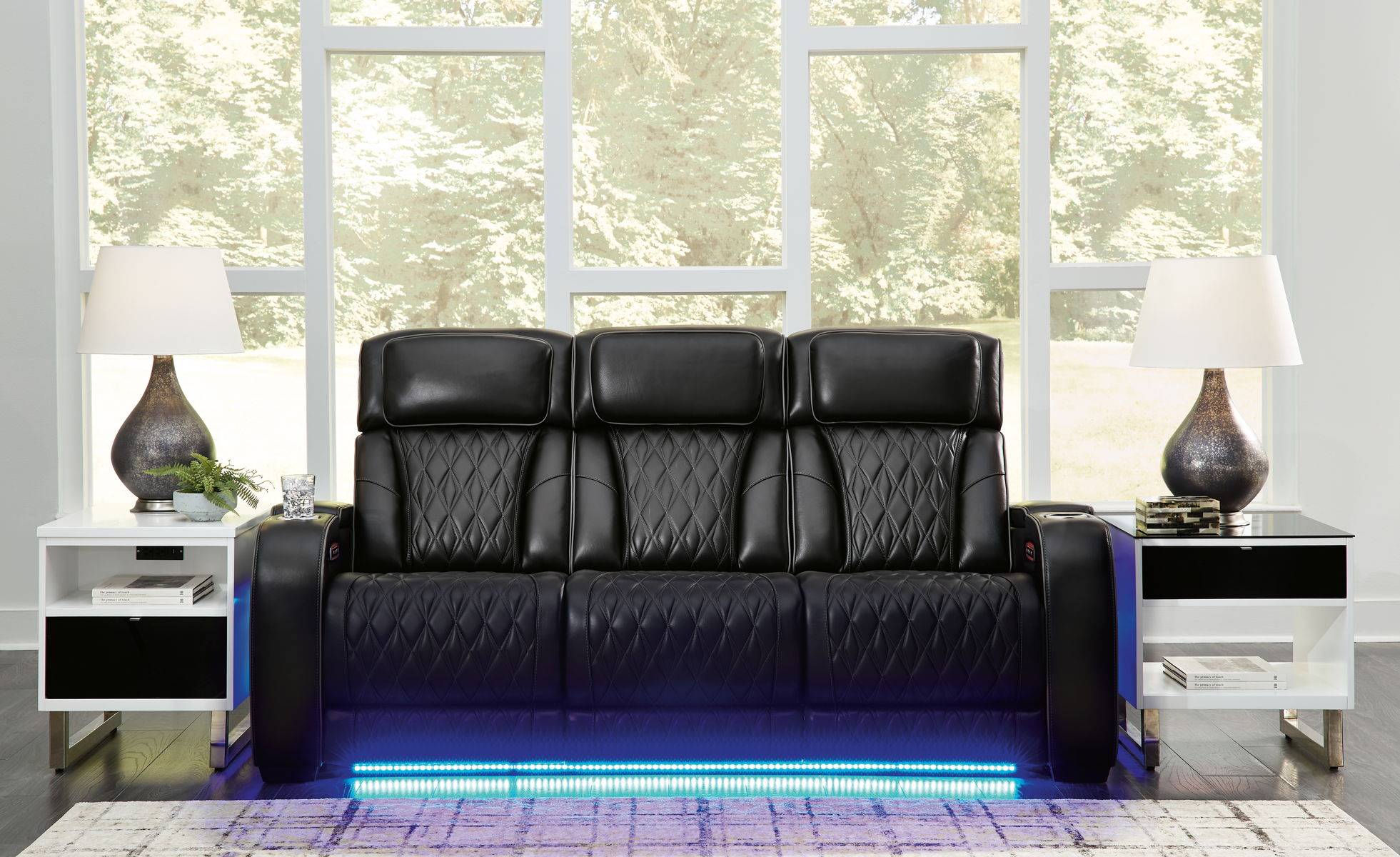Boyington - 2 Pc. - Power Reclining Sofa And Loveseat - Black - Image 3