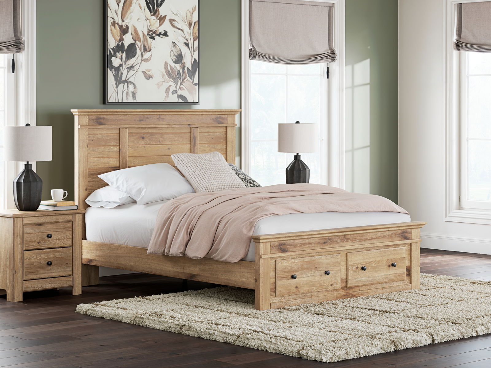 Makidern - Panel Storage Bed With Storage Footboard - Image 5
