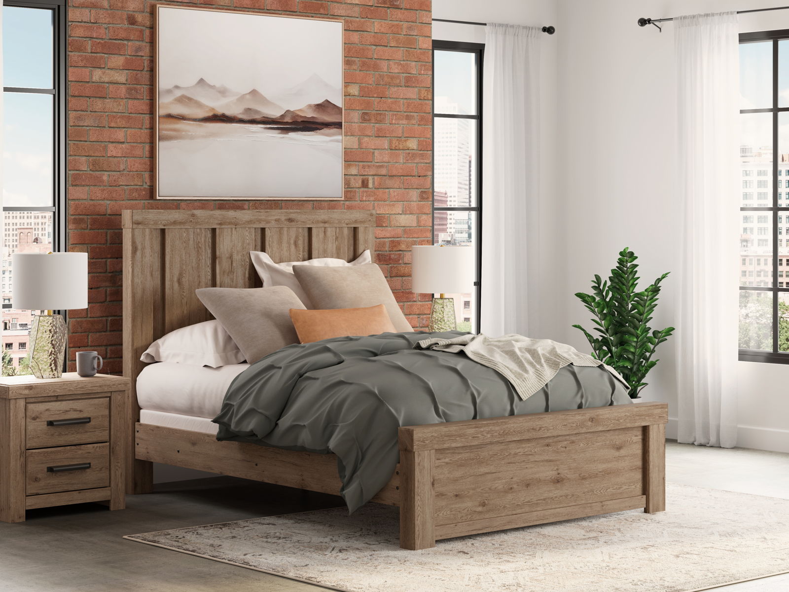 Oliandon - Panel Bed - Image 5