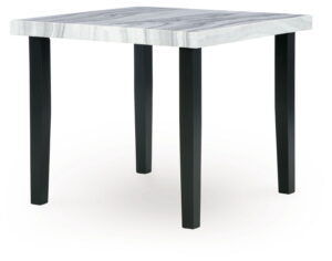Mervannie - Square Dining Room Counter Table - Gray / Black