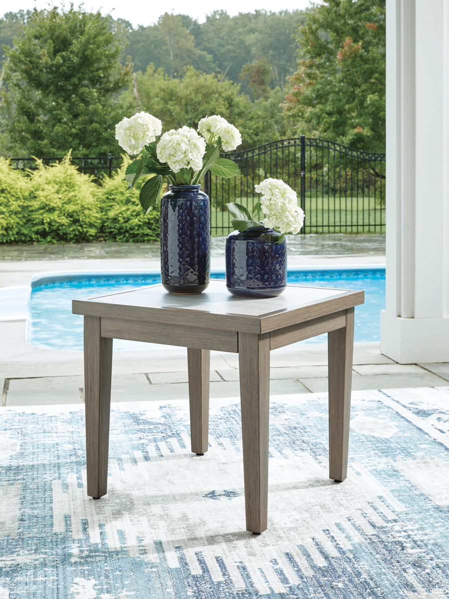 Rainier Ranch - Square End Table - Brown / Beige - Image 4