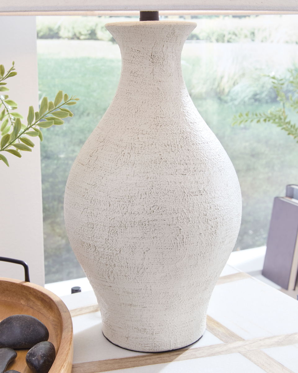 Ashbend - Ceramic Table Lamp - Antique White - Image 3