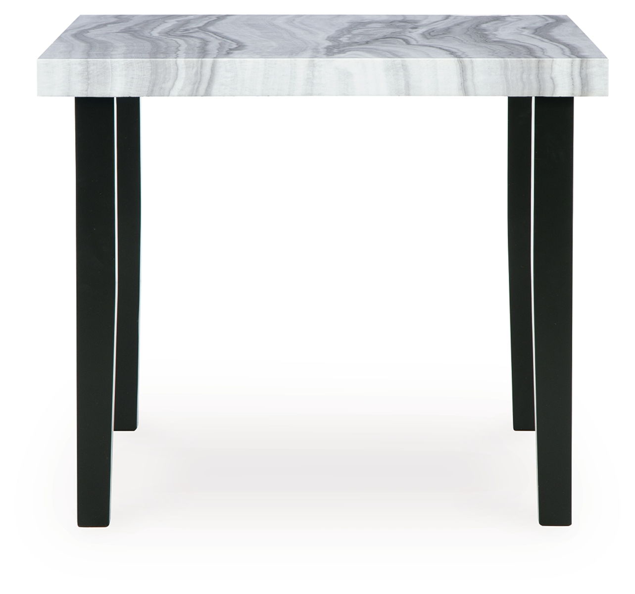 Mervannie - Square Dining Room Counter Table - Gray / Black - Image 4