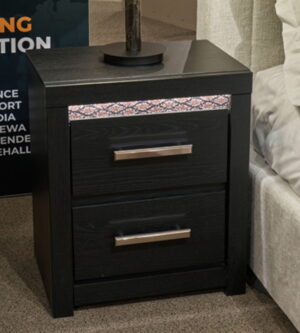 Shoralli - Two Drawer Night Stand - Black