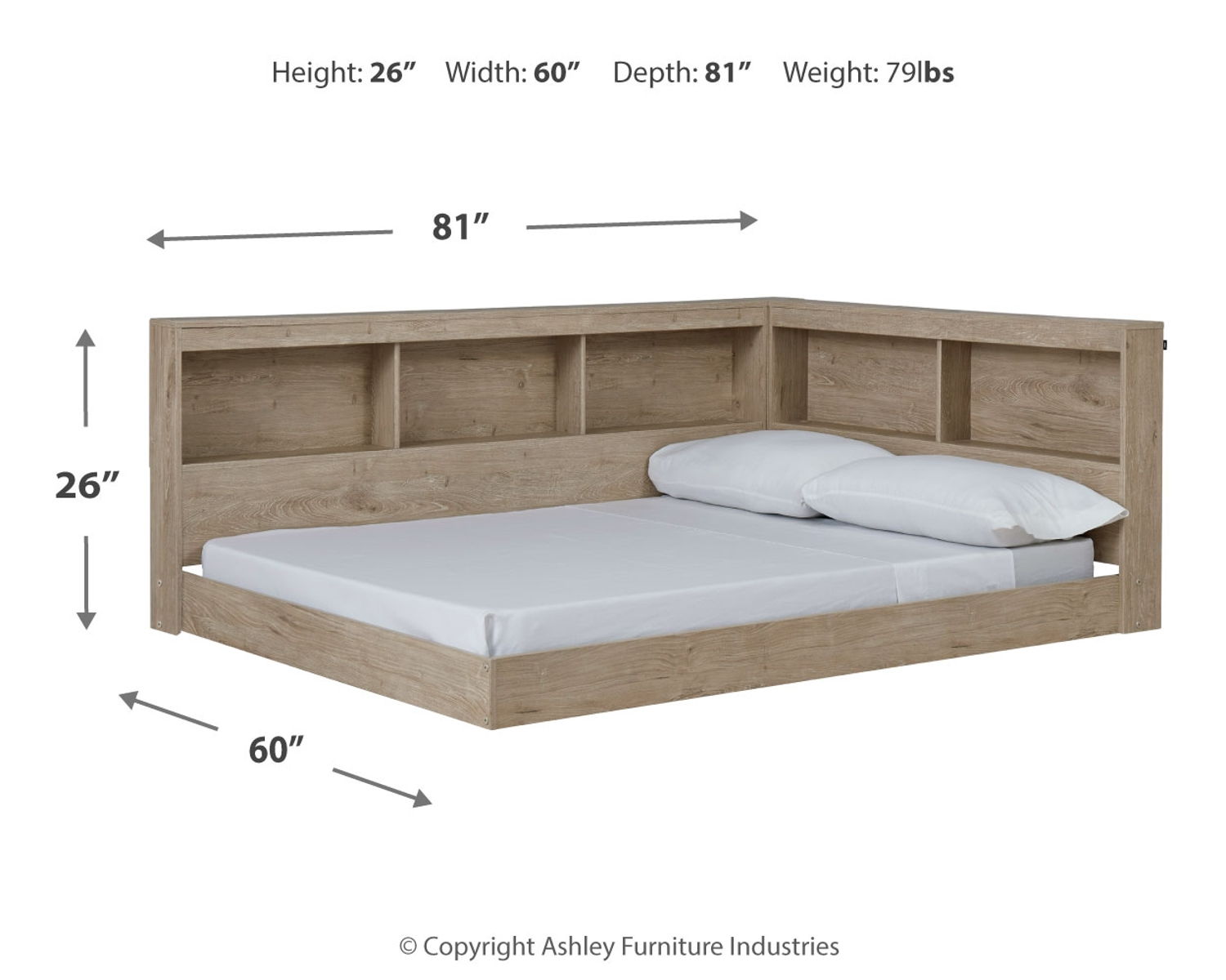 Oliah - Bookcase Storage Bed - Image 3