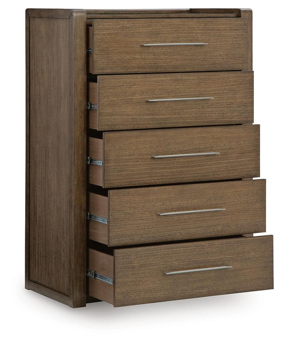 Marxmore - Five Drawer Chest - Brown - Image 4