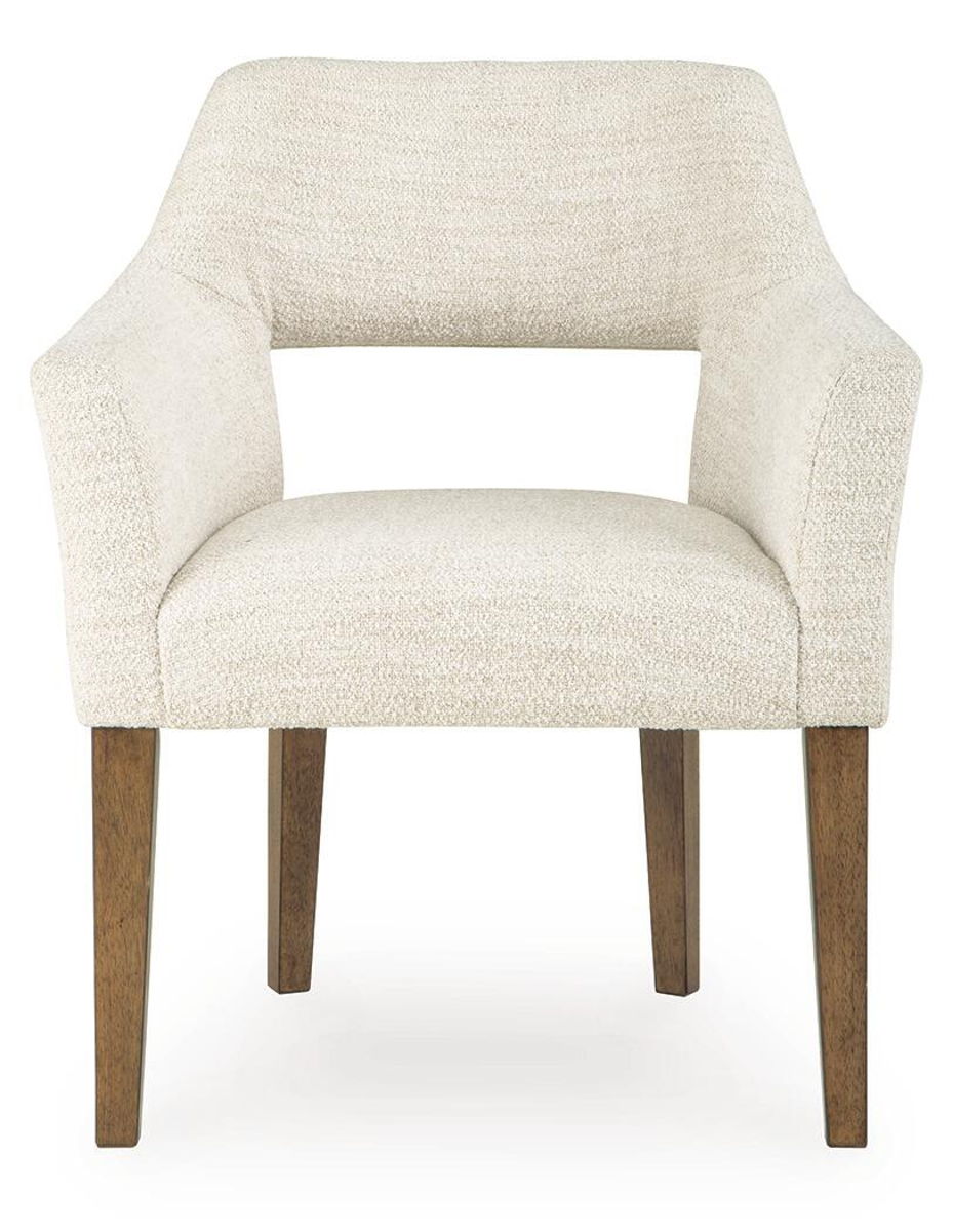 Marxmore - Dining Upholstered Arm Chair (Set of 2) - Beige / Brown - Image 3
