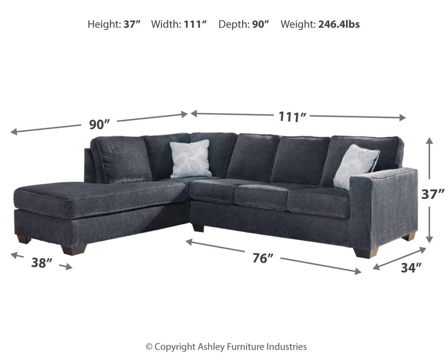 Altari - Sectional With Chaise - Image 5