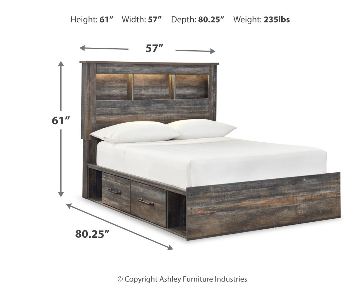 Drystan - Panel Bookcase Bed - Image 13