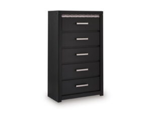 Shoralli - Five Drawer Chest - Black