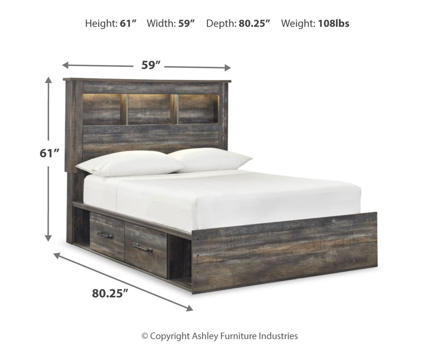 Drystan - Panel Bookcase Bed - Image 21