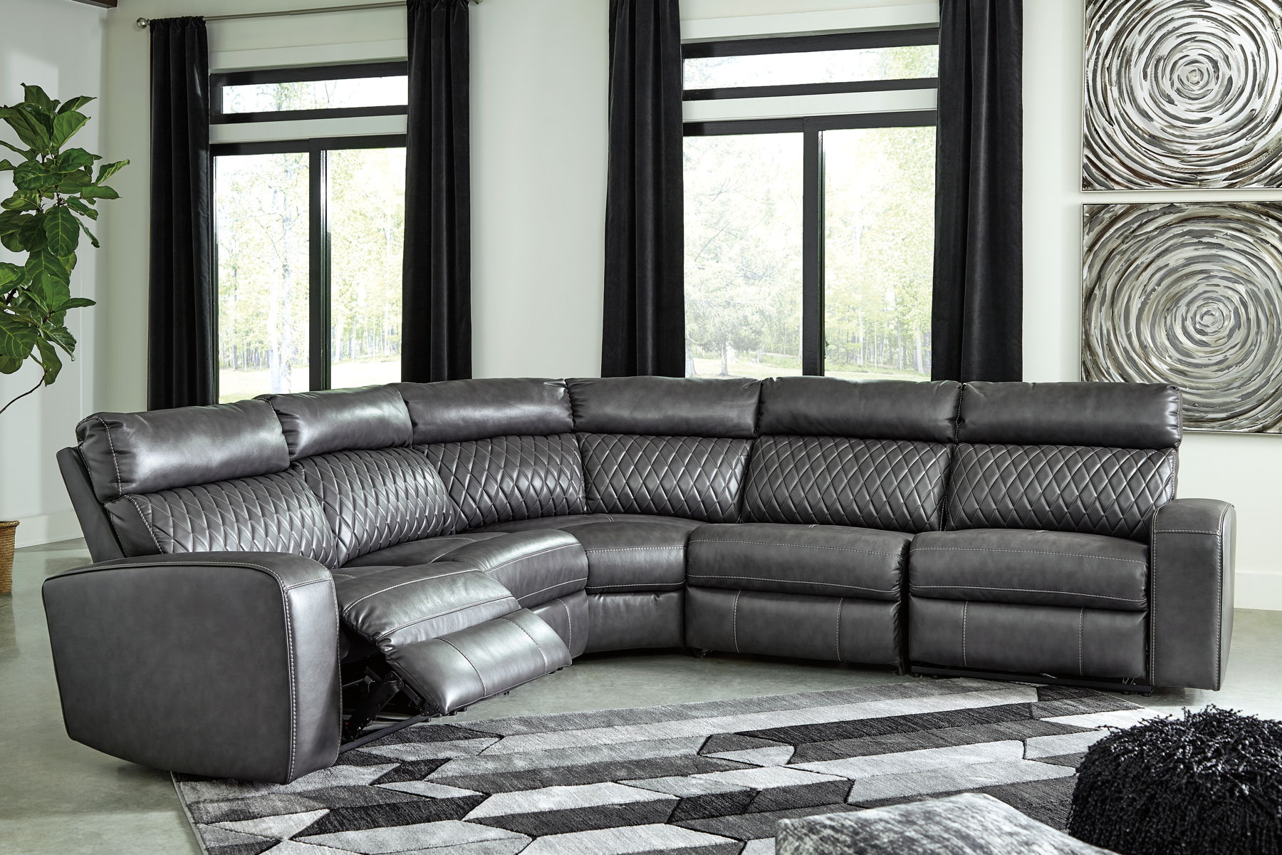 Samperstone - Power Reclining Sectional - Image 9