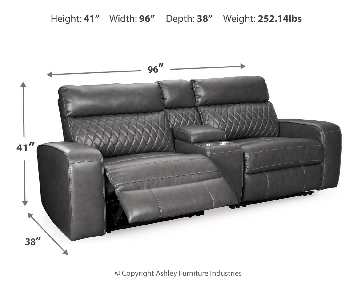 Samperstone - Power Reclining Sectional - Image 15
