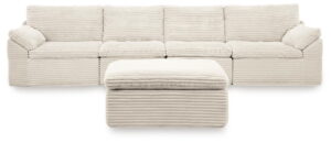 Fannin - 4-Piece Sectional With Ottoman - Ivory