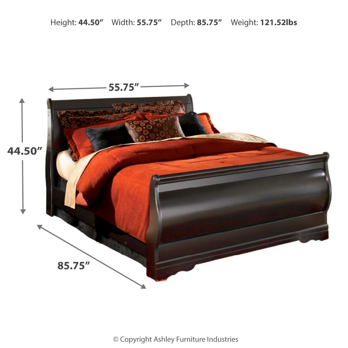 Huey Vineyard - Sleigh Bed - Image 10