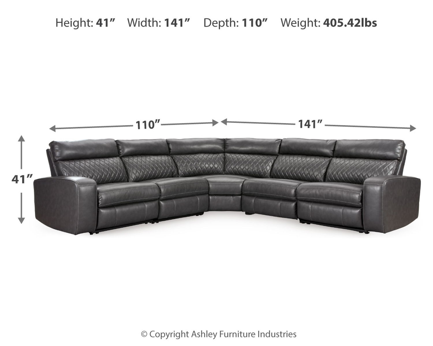Samperstone - Power Reclining Sectional - Image 7