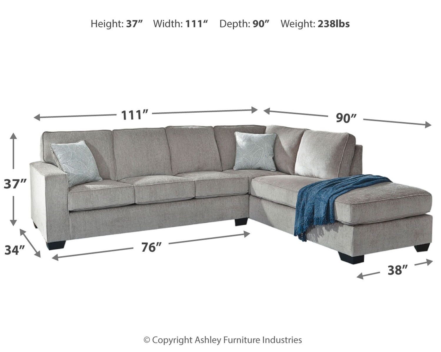 Altari - Sectional With Chaise - Image 9