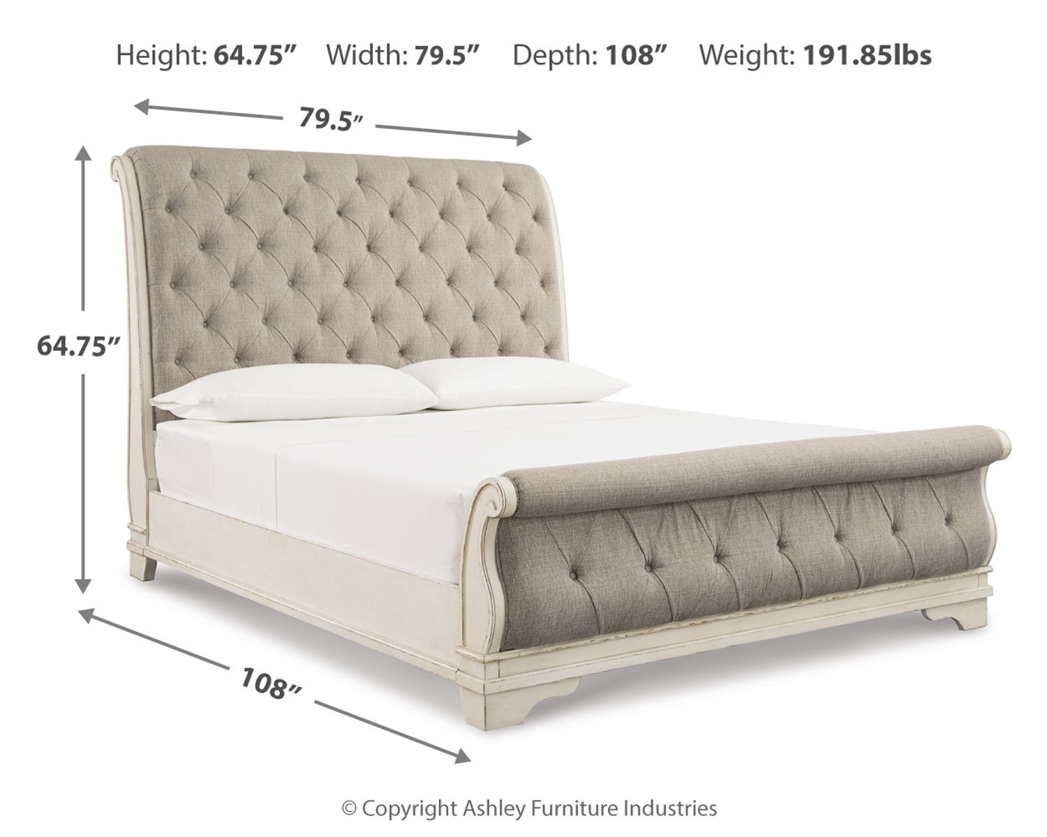 Realyn - Upholstered Sleigh Bed - Image 5