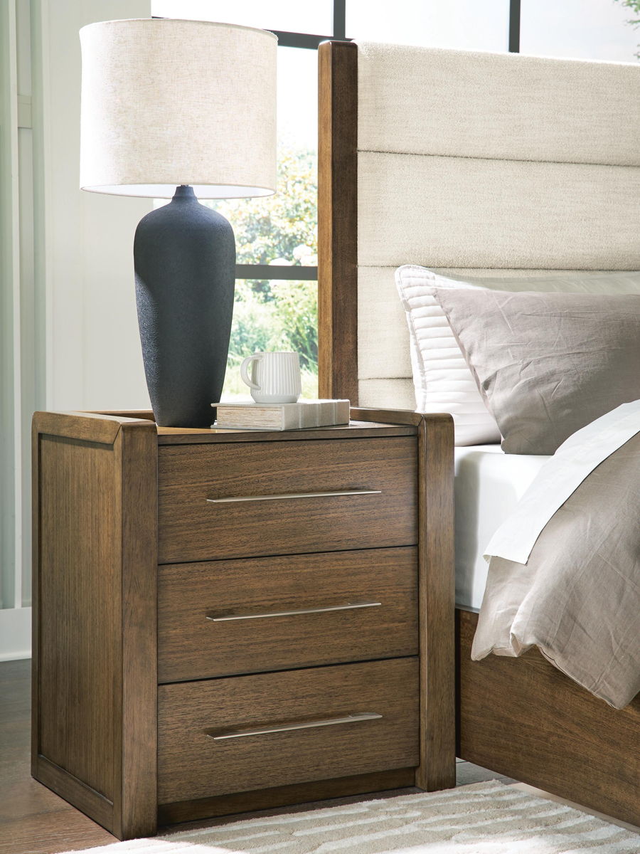 Marxmore - Three Drawer Night Stand - Brown - Image 2