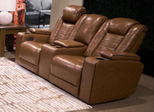 Gruaro - Power Reclining Loveseat With Console / Adjustable Headrest - Amber