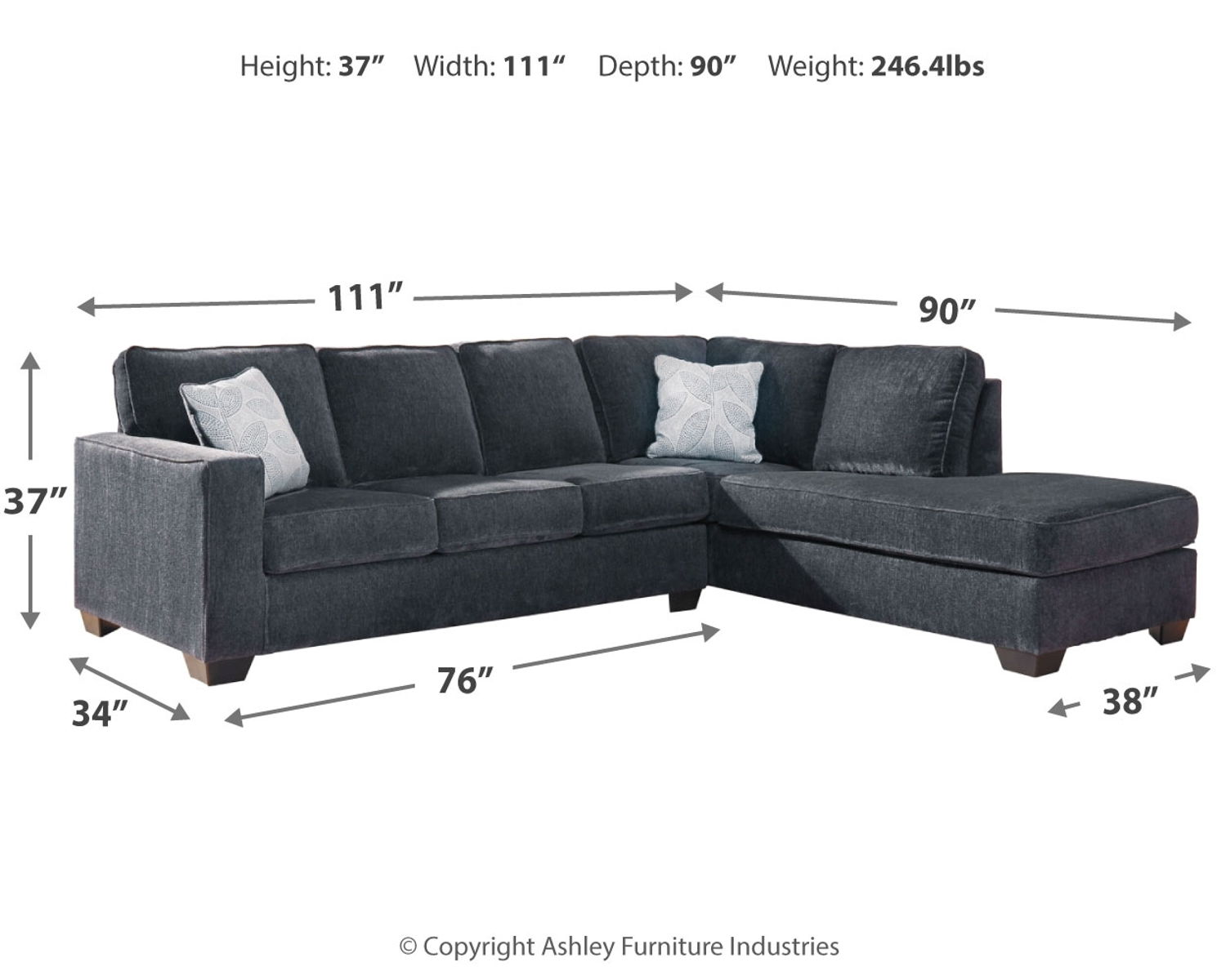 Altari - Sectional With Chaise - Image 4