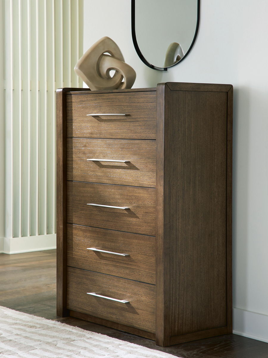 Marxmore - Five Drawer Chest - Brown - Image 3