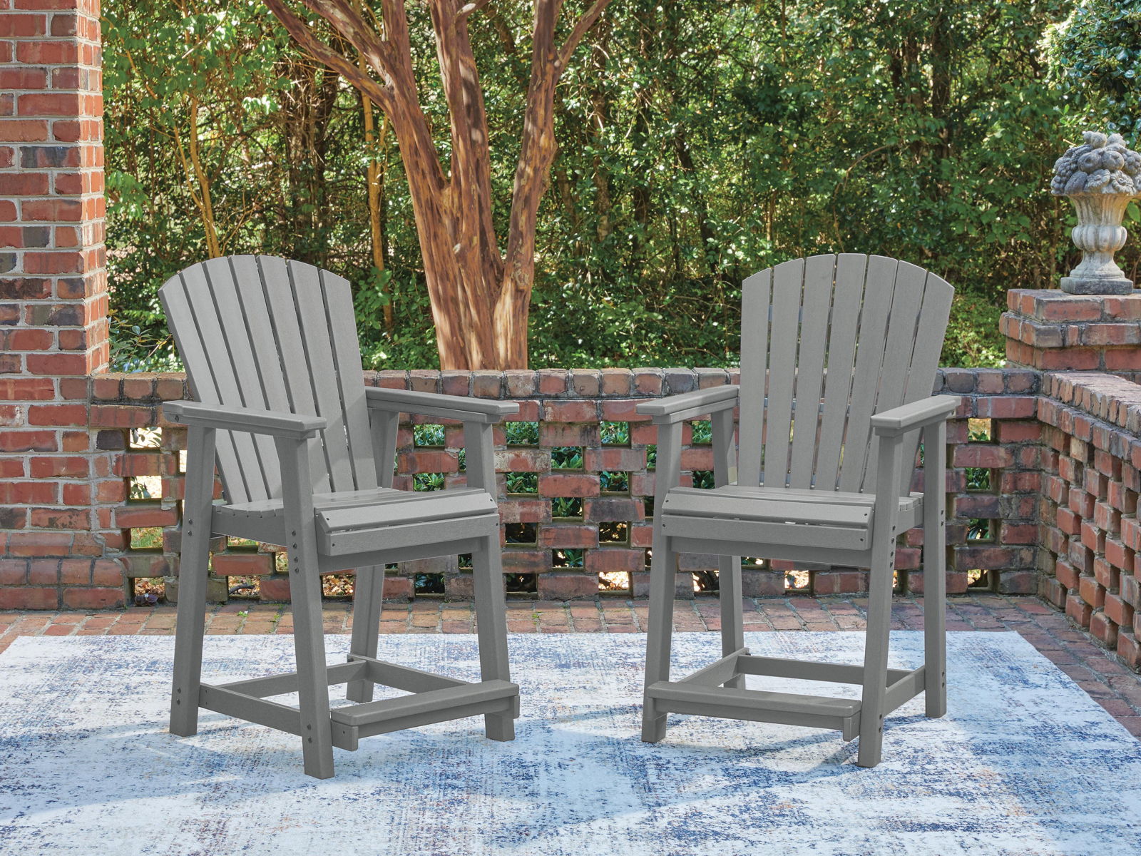 Sanctuary Beach - Barstool (Set of 2) - Dark Gray - Image 4