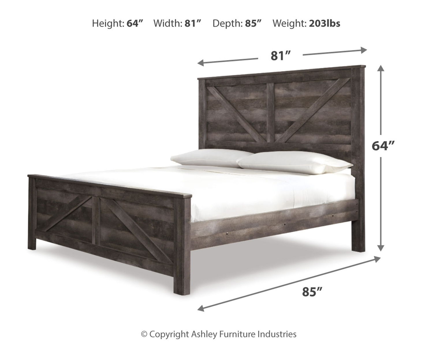 Wynnlow - Crossbuck Panel Bed - Image 9
