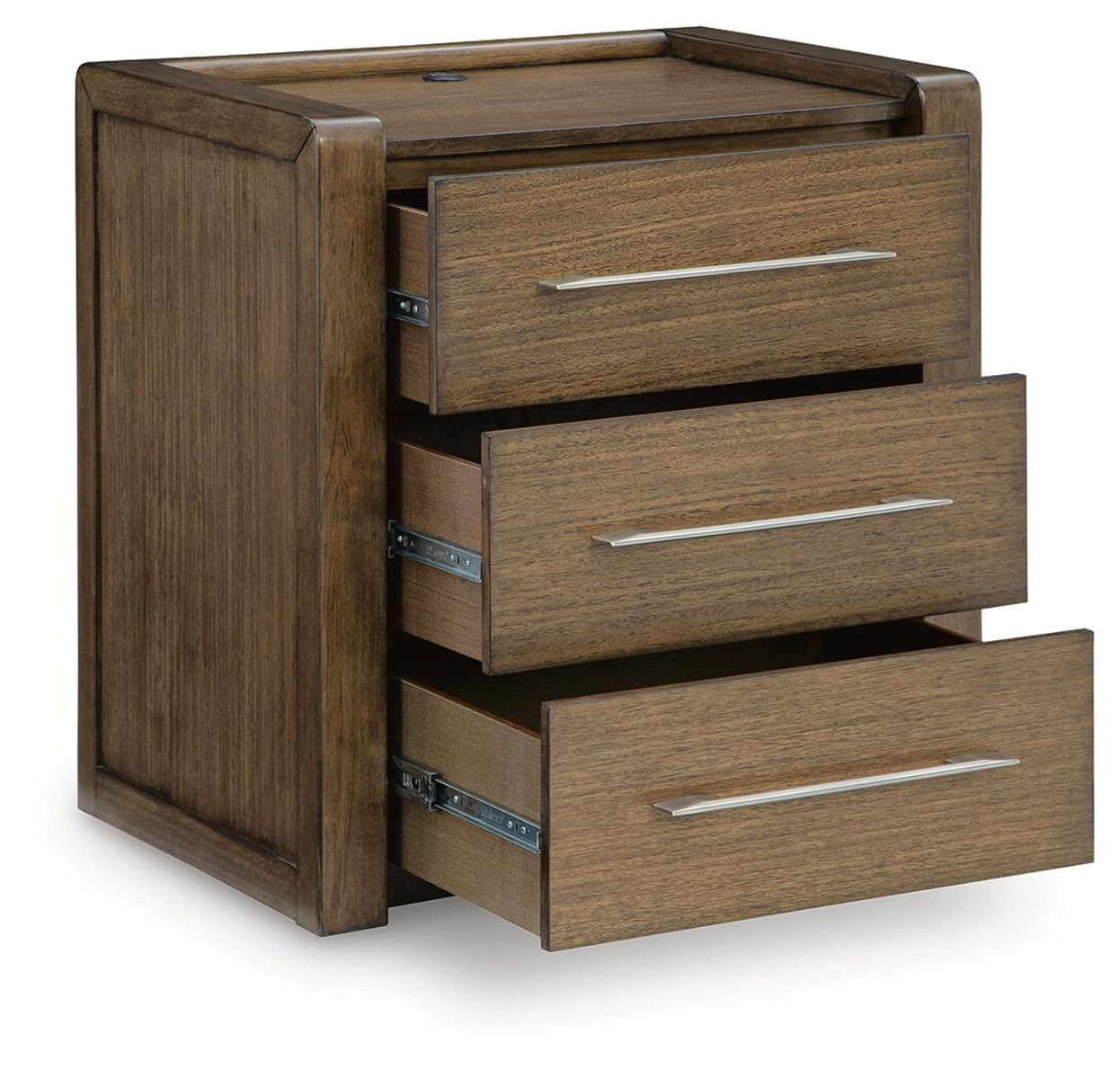 Marxmore - Three Drawer Night Stand - Brown - Image 3