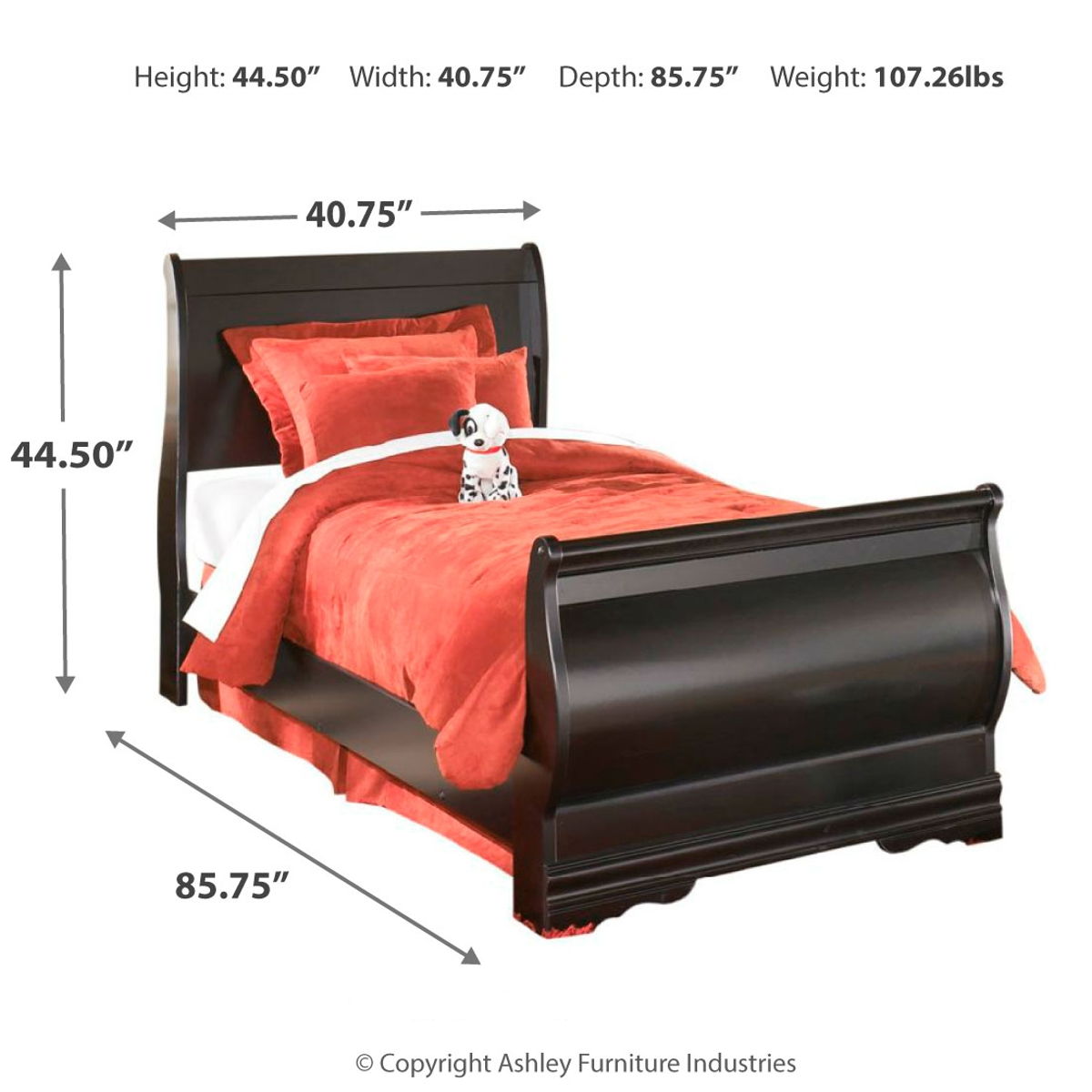 Huey Vineyard - Sleigh Bed - Image 9
