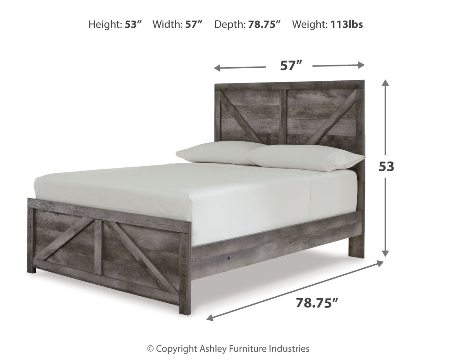 Wynnlow - Crossbuck Panel Bed - Image 11