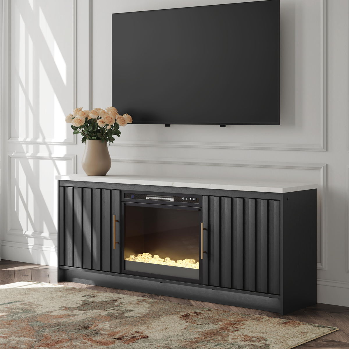 Cadmori - TV Stand With Fireplace Option - Image 8