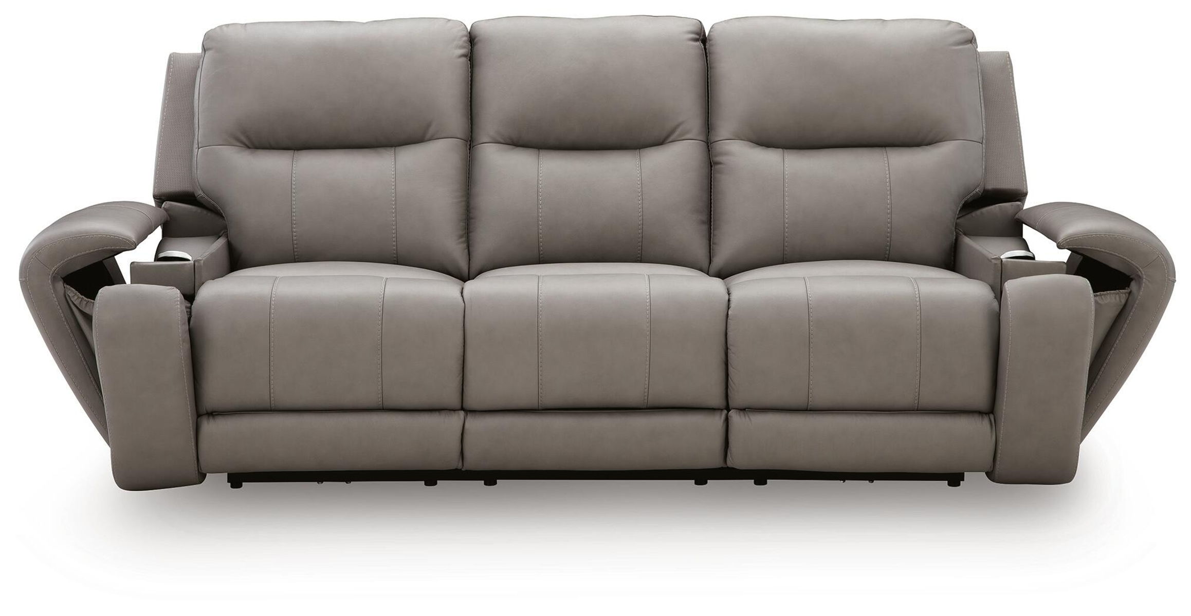 Real Moments - Power Reclining Sofa With Audio Seating - Ash - Image 2