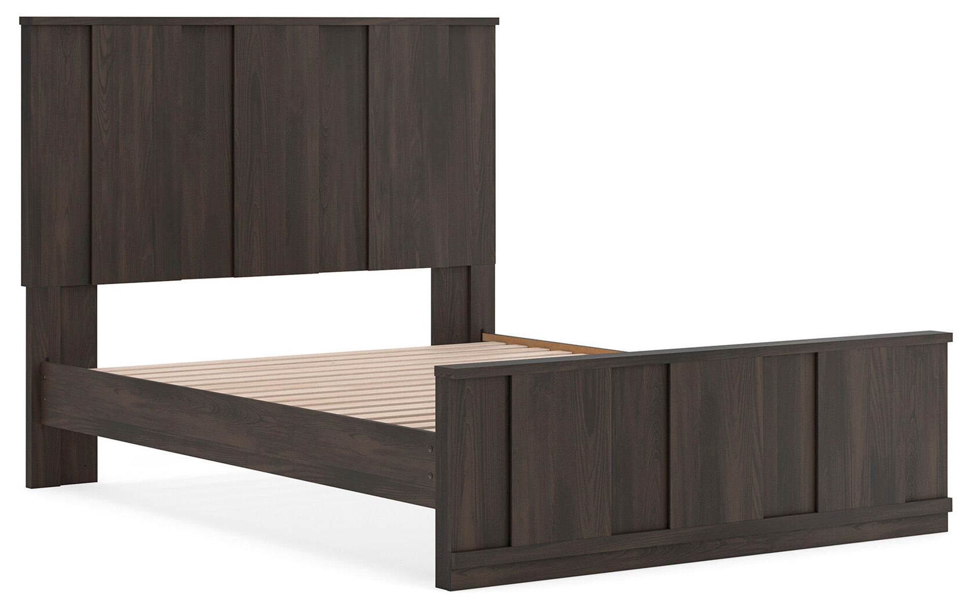 Shaehartin - Queen Panel Platform Bed - Dark Brown - Image 4