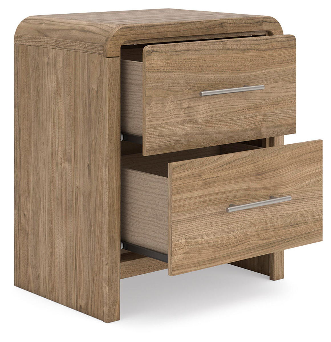 Gramburg - Two Drawer Night Stand - Warm Natural Brown - Image 4