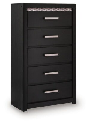 Shoralli - Five Drawer Chest - Black