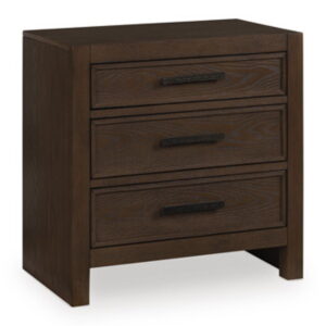 Ticanter - Three Drawer Night Stand - Brown