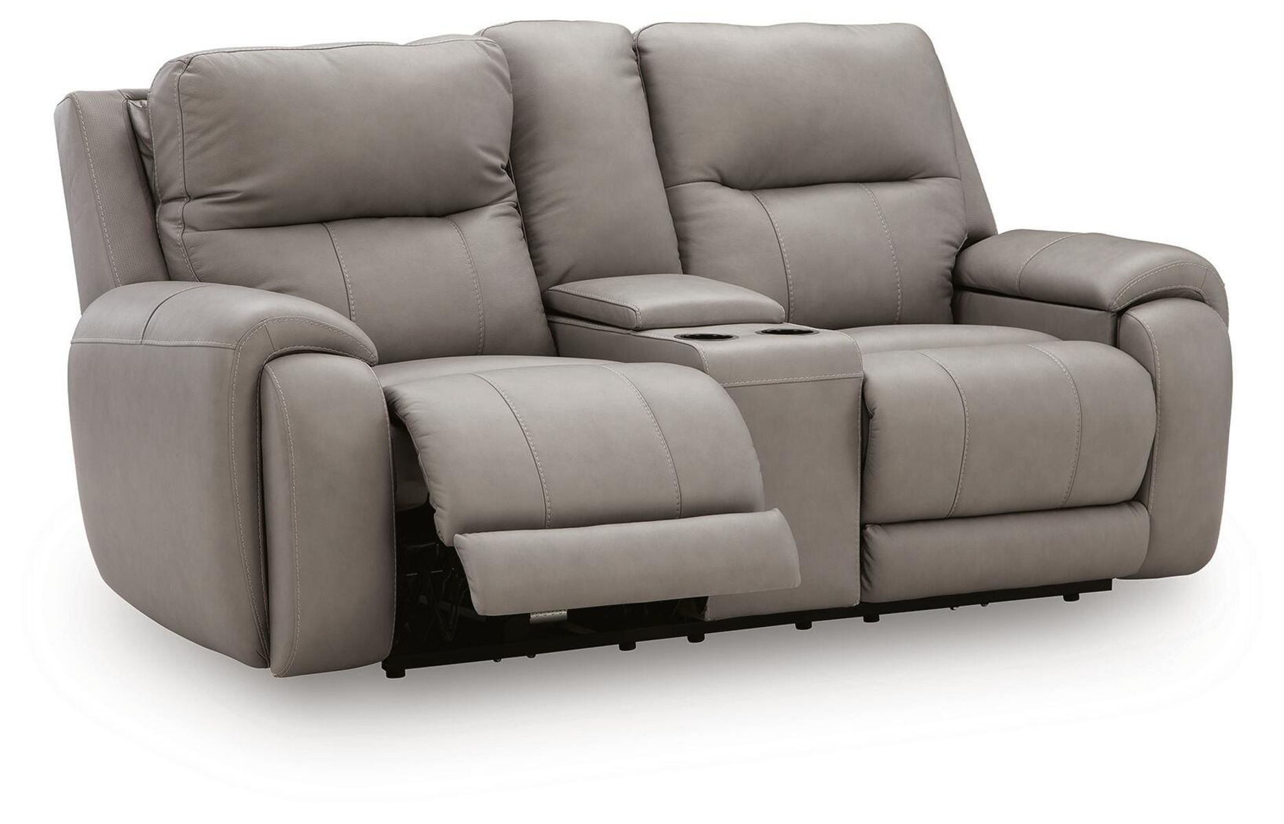 Real Moments - Power Reclining Loveseat With Audio Seating - Ash - Image 4