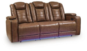 Gruaro - Power Reclining Sofa With Adjustable Headrest - Amber