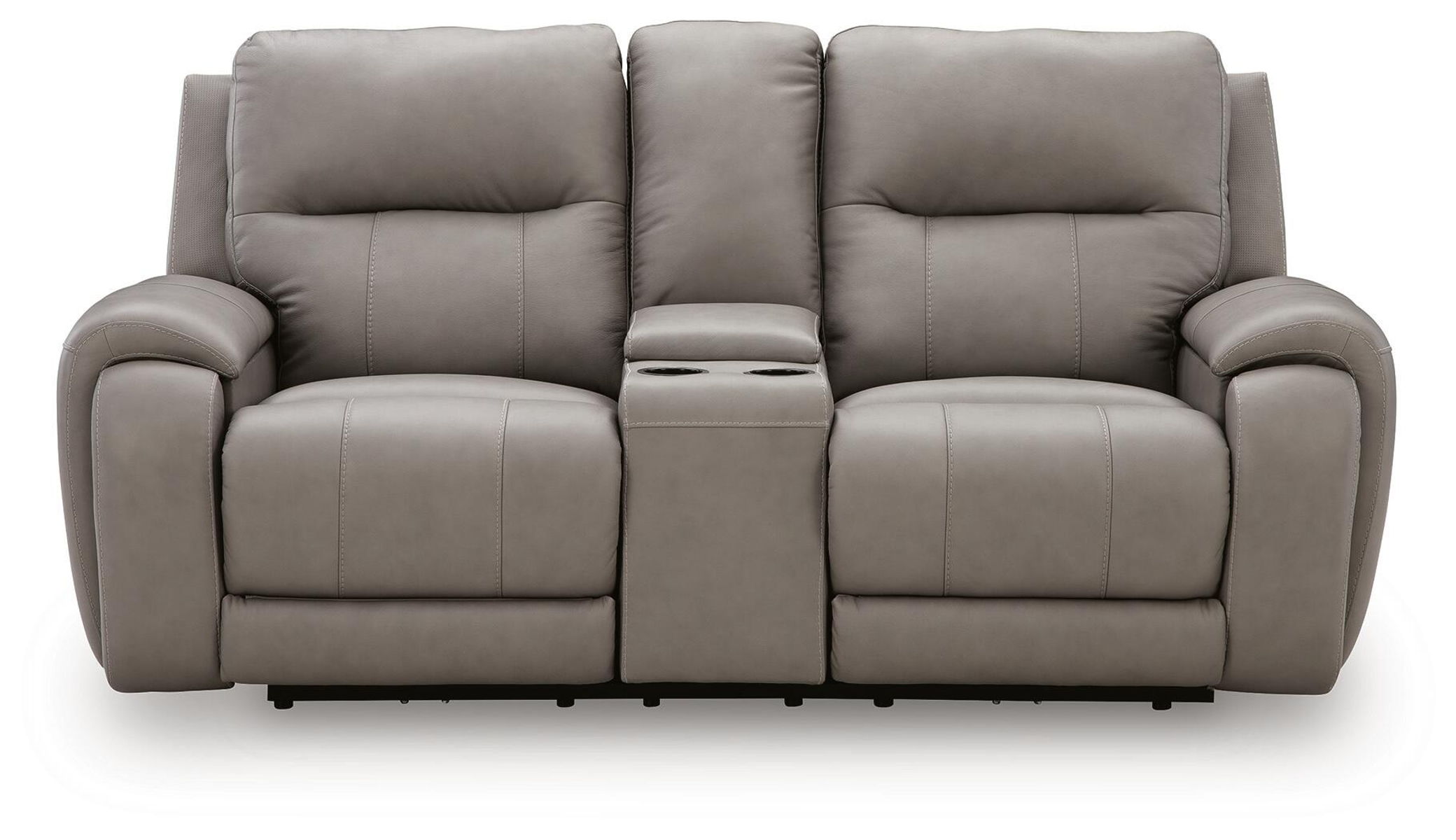 Real Moments - Power Reclining Loveseat With Audio Seating - Ash - Image 2