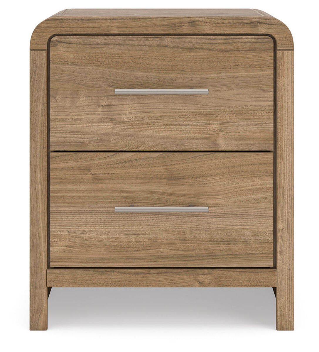 Gramburg - Two Drawer Night Stand - Warm Natural Brown - Image 2