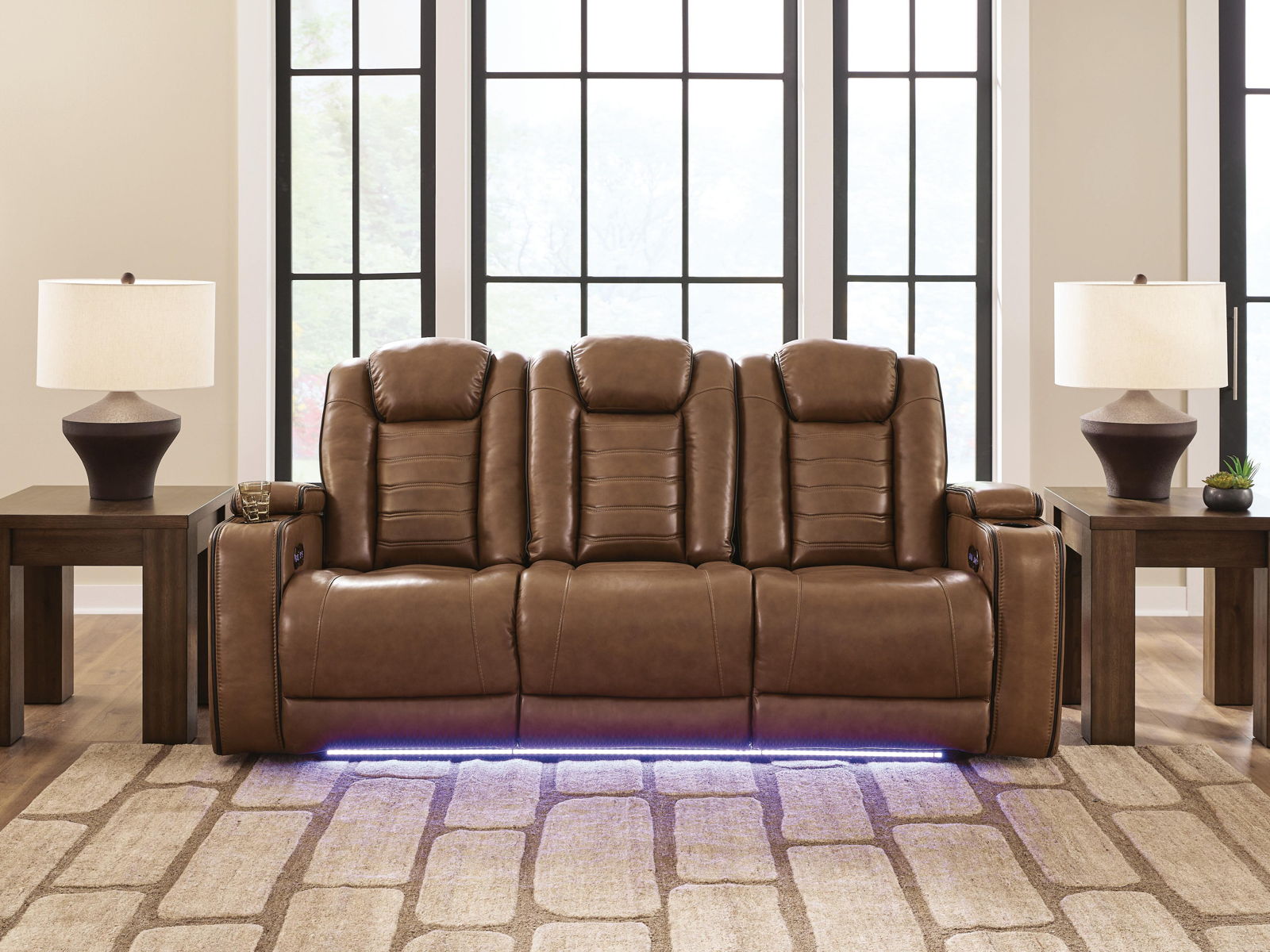 Gruaro - Power Reclining Sofa With Adjustable Headrest - Amber - Image 2